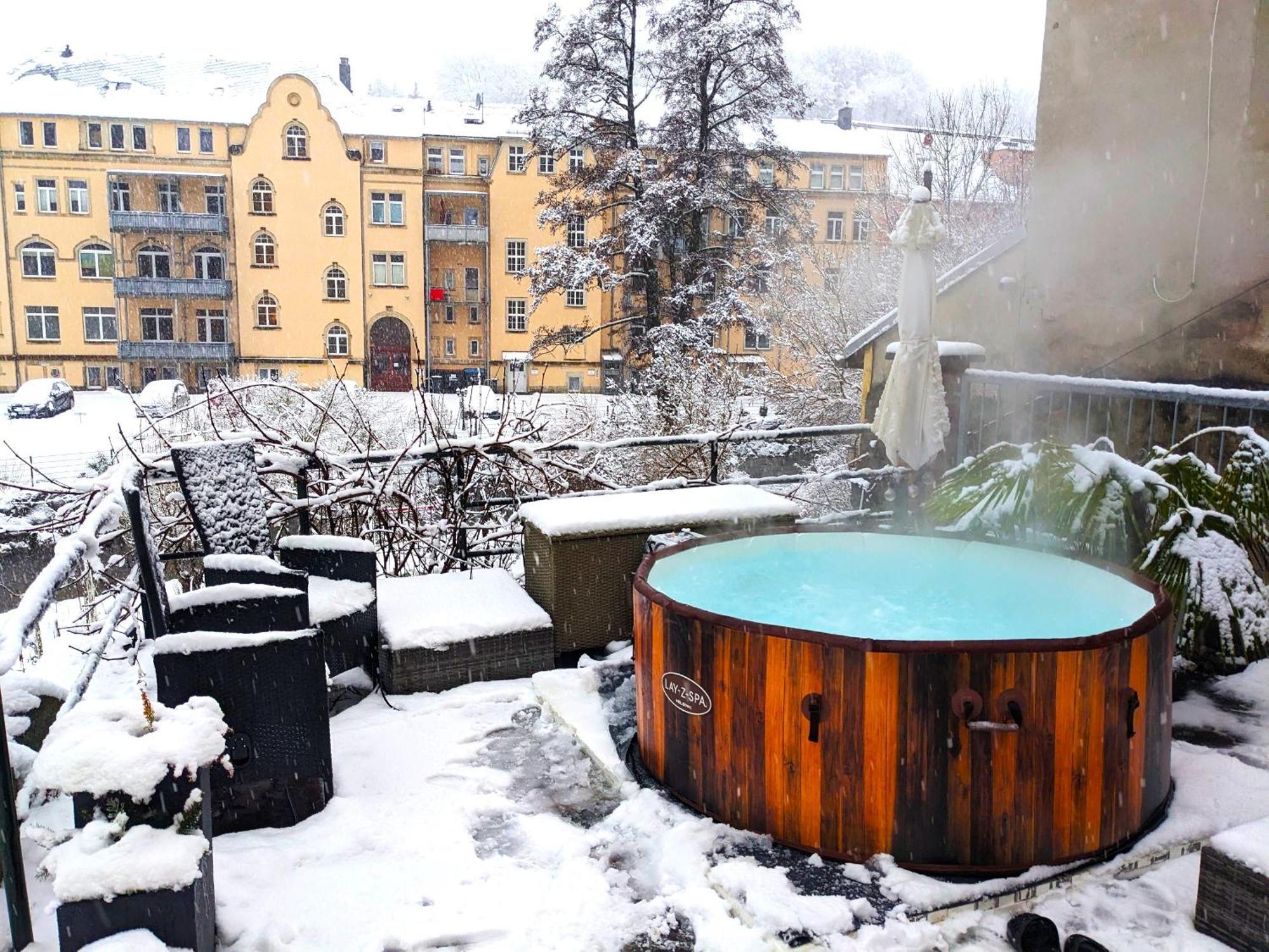 F1 - Urlaubsmagie - Helle Wohnung Mit Sauna & Pool & Whirlpool Sebnitz Eksteriør bilde
