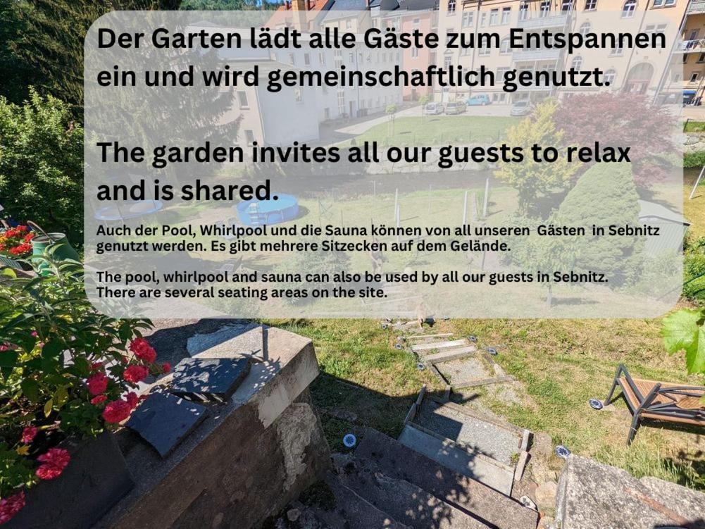 F1 - Urlaubsmagie - Helle Wohnung Mit Sauna & Pool & Whirlpool Sebnitz Eksteriør bilde